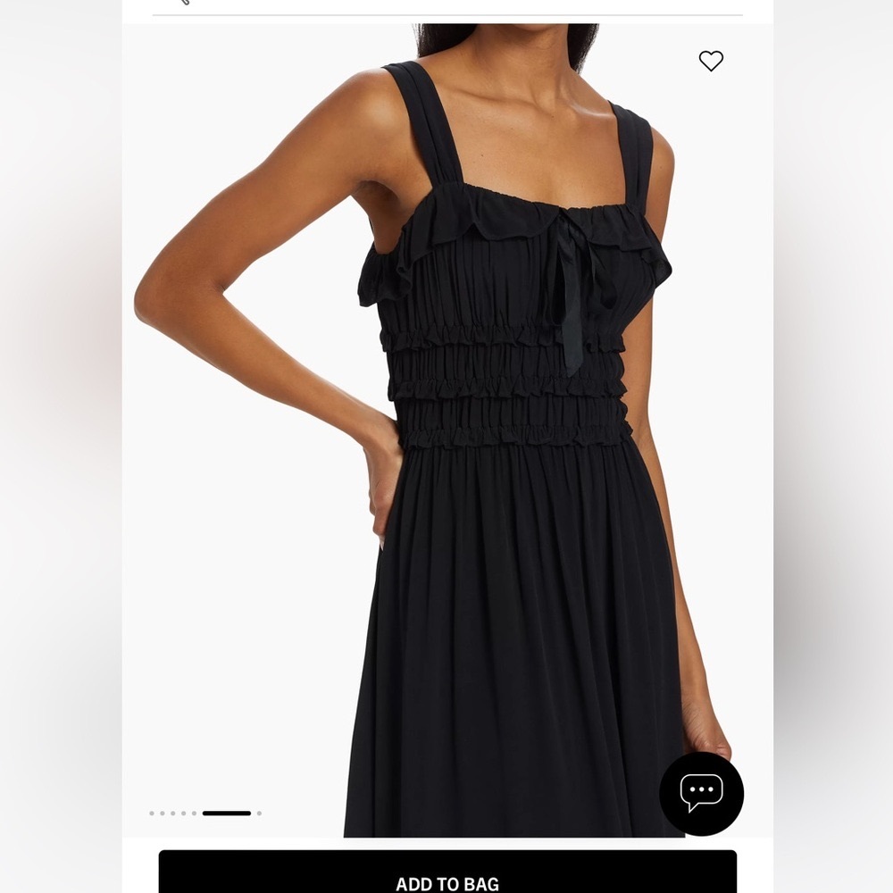 Doen Carolynn Crêpê Smocked Midi-Dress